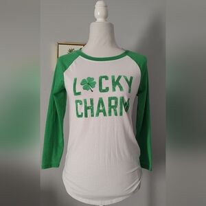 Top Blouse Grayson Threads   St Patrick Day  Small 3/4 Sleeves Good Condition